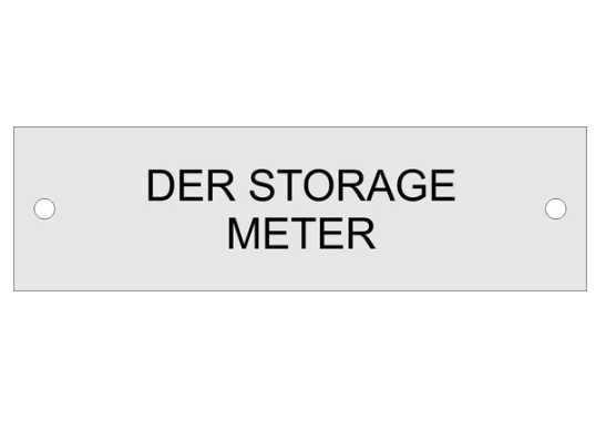1x3- DER Storage Meter (with Holes), Silver, Aluminum.