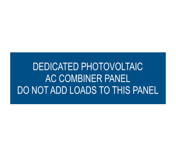 1.5x3, Dedicated Photovoltaic AC Combiner Panel, Blue/White, Plastic