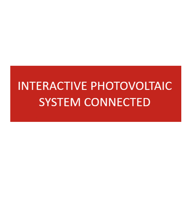 3x1, Interactive Photovoltaic System Connected, red/white plastic