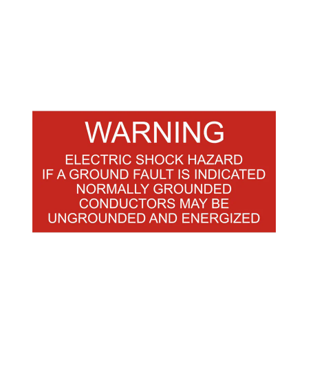1.5x3, Warning Electric Shock Hazard