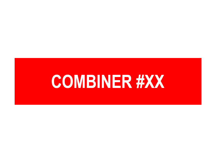 1X4 Custom Combiner Placard