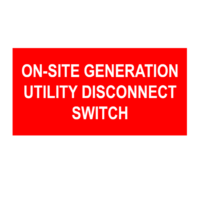 2X4 On-site Generation Utility Disconnect Switch
