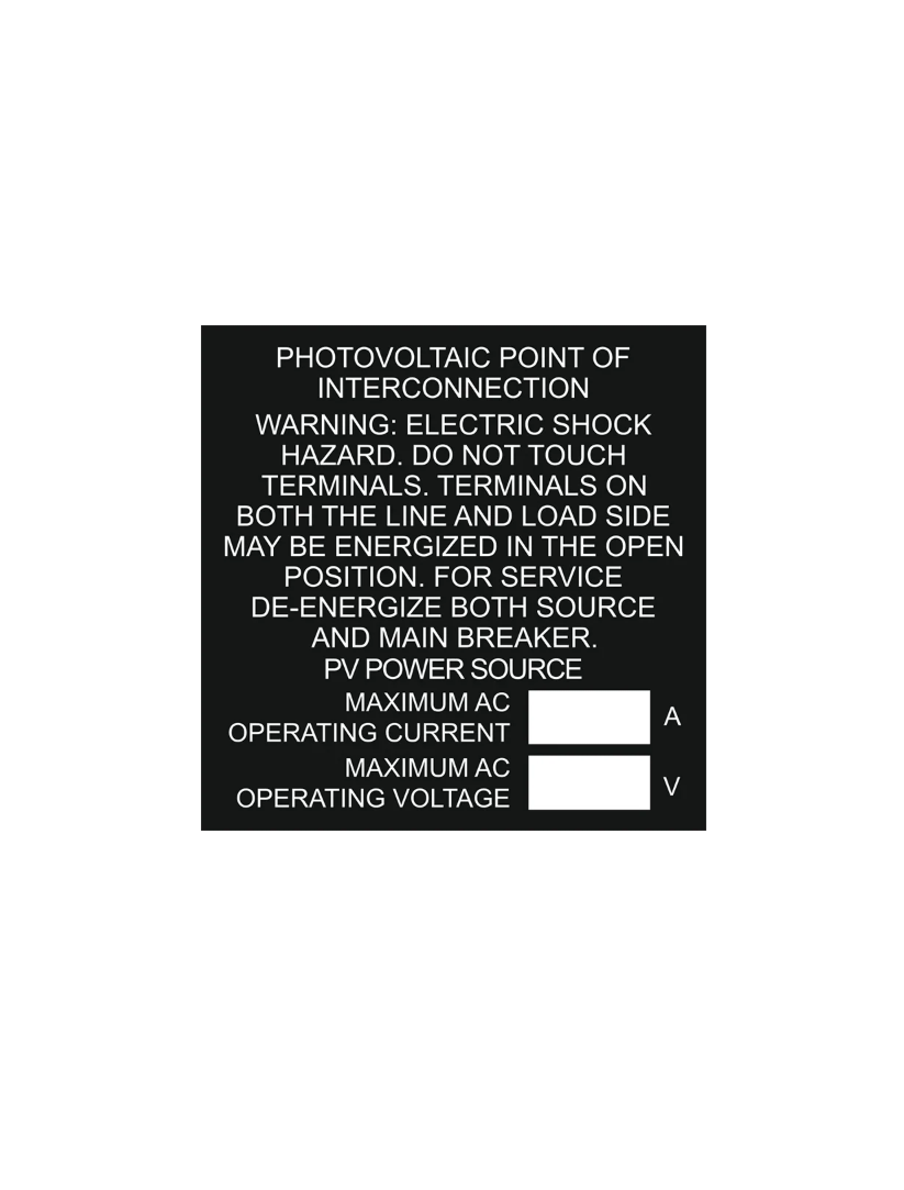 3x3, Photovoltaic Point of Interconnection PV