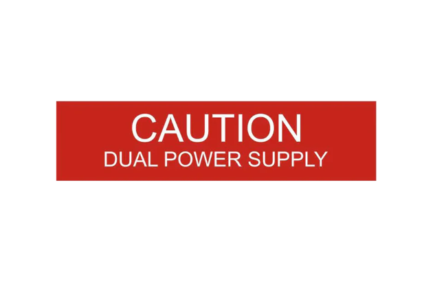 1x3, Caution Dual Power Supply PV