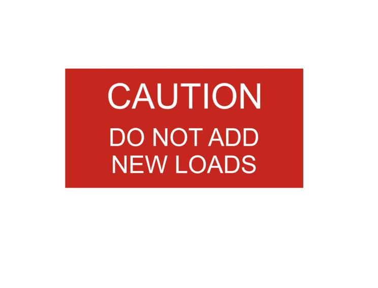 1.5x3, Caution Do Not Add Loads PV