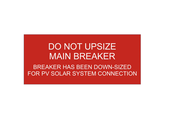 2x3, Do Not Upsize Main Breaker PV