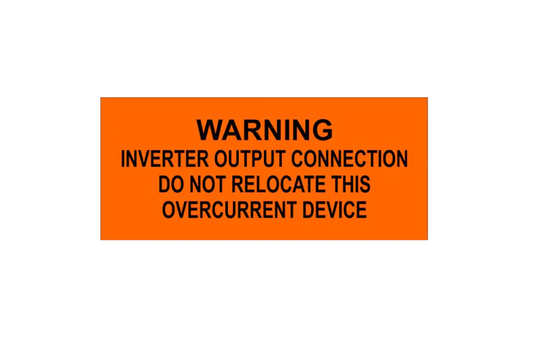 1x3, Warning Inverter Output Connection
