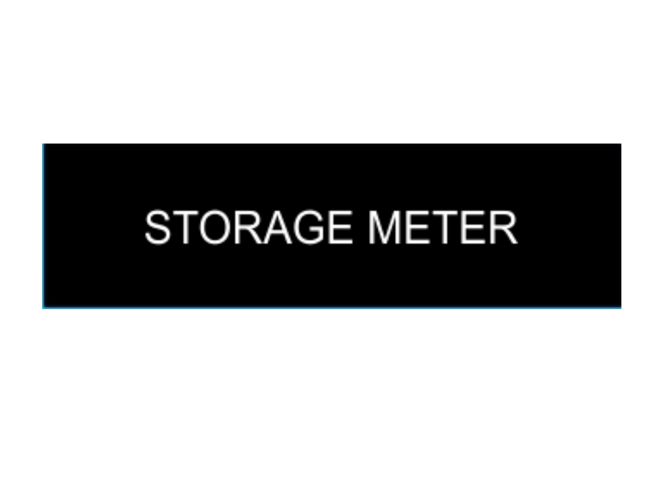 1x3 - Storage Meter, Black/White, Plastic