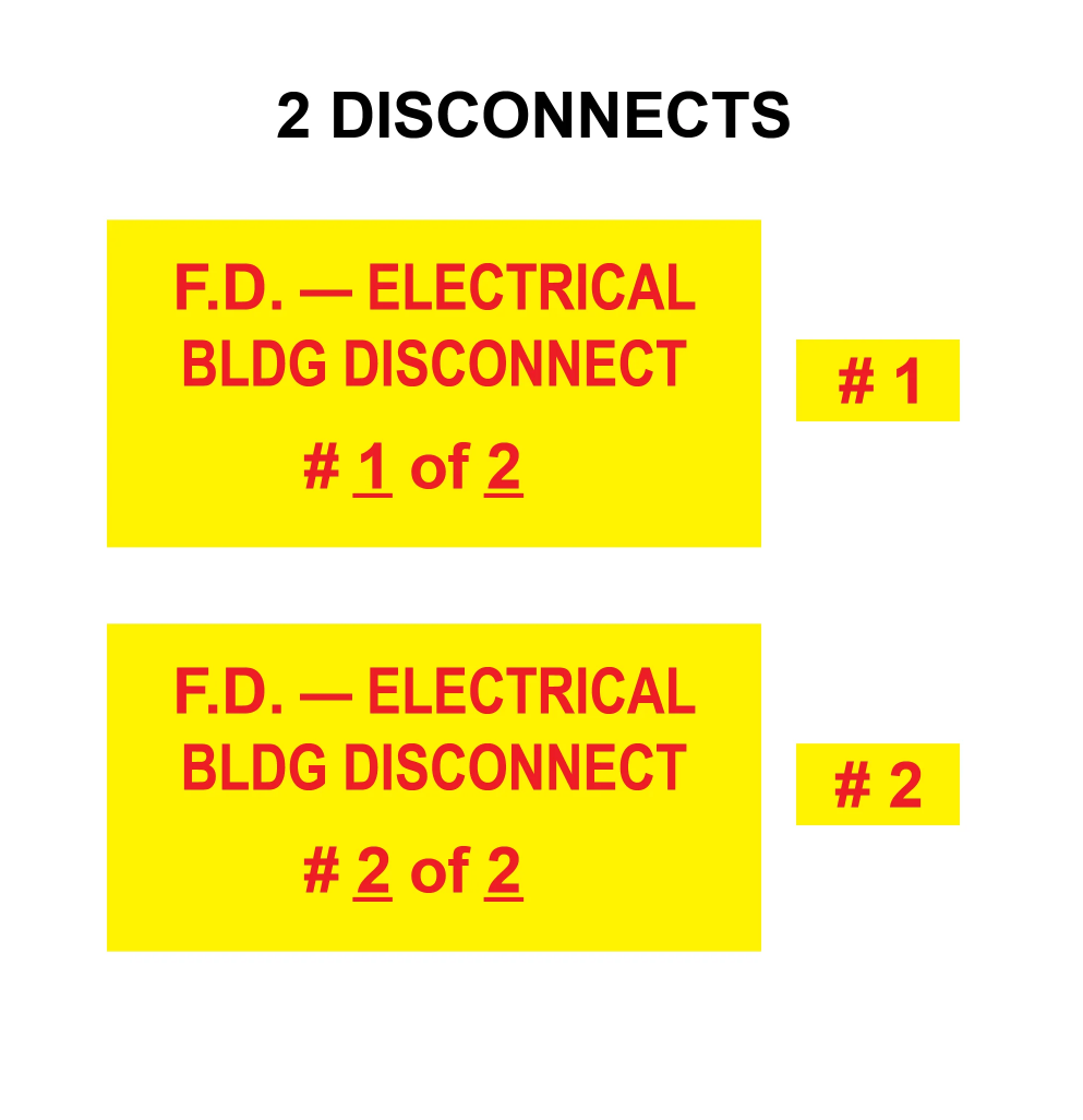 F.D. - Electrical Bldg Disconnect Bundle, 1 of 2, 2 of 2