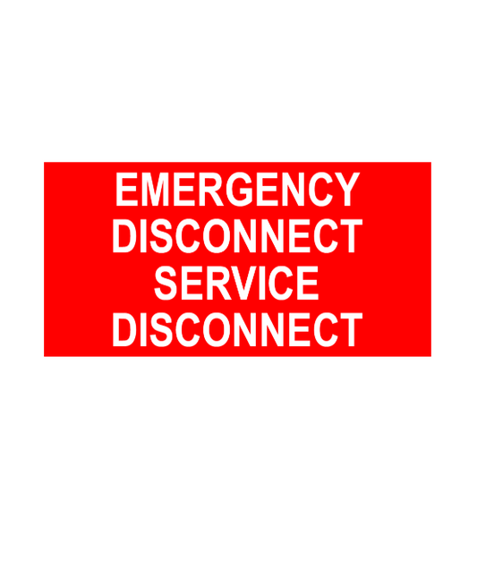 1.5X3 Emergency Disconnect Service Disconnect