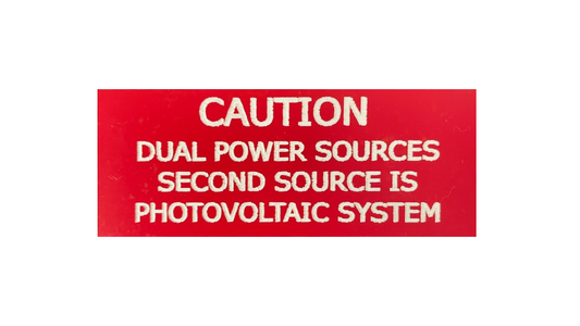 1 x 3 Caution Dual Power Source