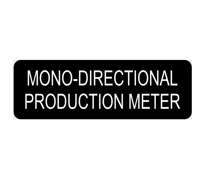 Mono-Directional Production Meter, Black/White, Decal