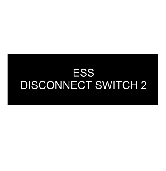 1x3, ESS Disconnect Switch 2, Black/White, Plastic