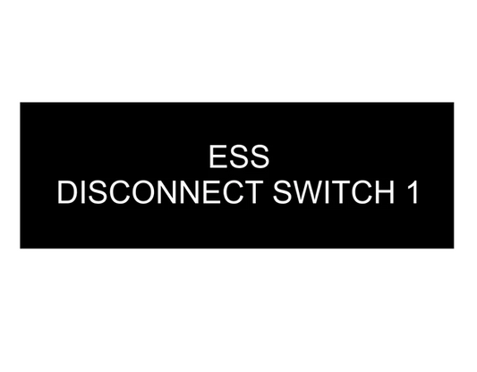 1x3, ESS Disconnect Switch 1, Black/White, Plastic