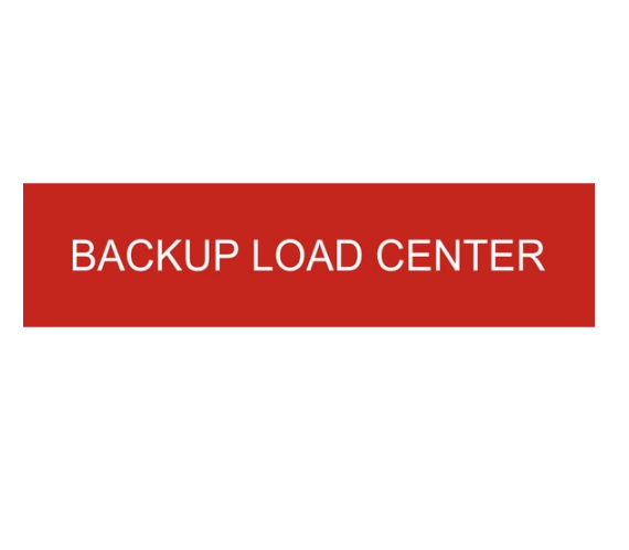 1x3, Back Up Load Center, Red/White, Plastic