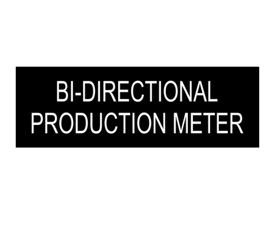 1x3, Bi-Directional Production Meter, Black/White, Plastic