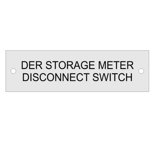 1x3- DER Storage Meter Disconnect Switch (with Holes), Silver, Aluminum.