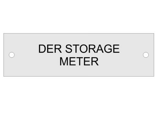 1x3- DER Storage Meter (with Holes), Silver, Aluminum.