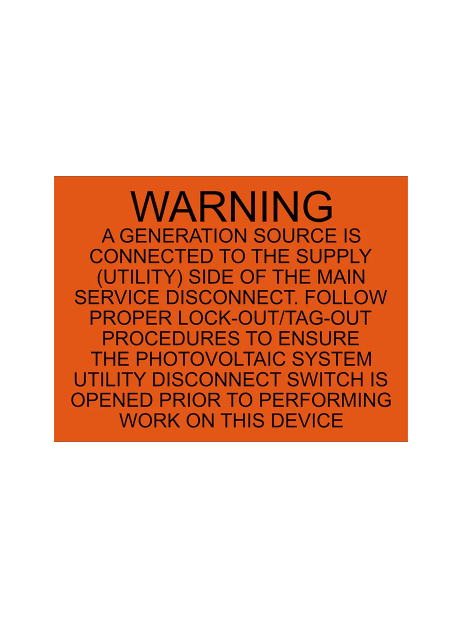 2.25x3, Warning A Generation Source Is Connected
