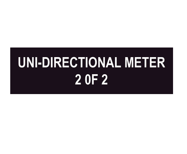 1x3 Uni-directional Meter 2 of 2