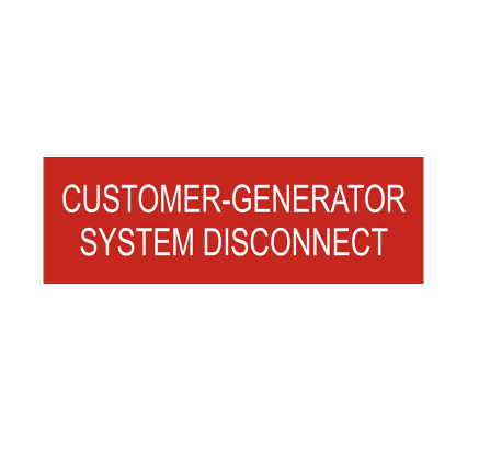 1.75x5, Customer-Generator System Disconnect