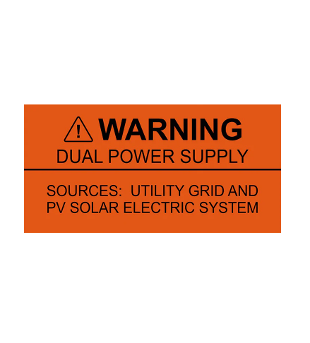 1.5x3, Warning Dual Power Supply