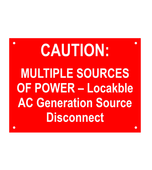 5X7 Caution: Multiple Sources of Power