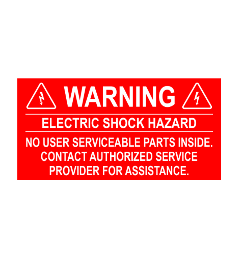 2X4 Warning Electric Shock Hazard PV