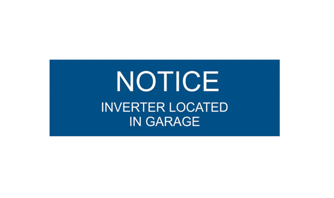 1x3, Notice Inverter Located In Garage PV