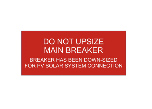 2x3, Do Not Upsize Main Breaker PV