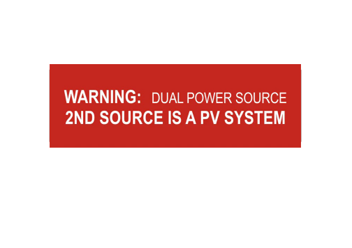 1x3, Warning Dual Power Source