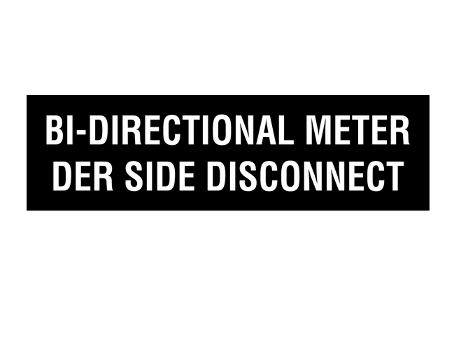 1x3 - Bi-Directional Meter Der Side is Disconnect, Black/White, Plastic