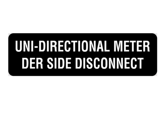 1x3 - Uni- Directional Meter Der Side Disconnect, Black/White
