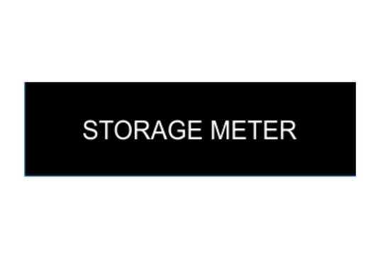 1x3 - Storage Meter, Black/White, Plastic